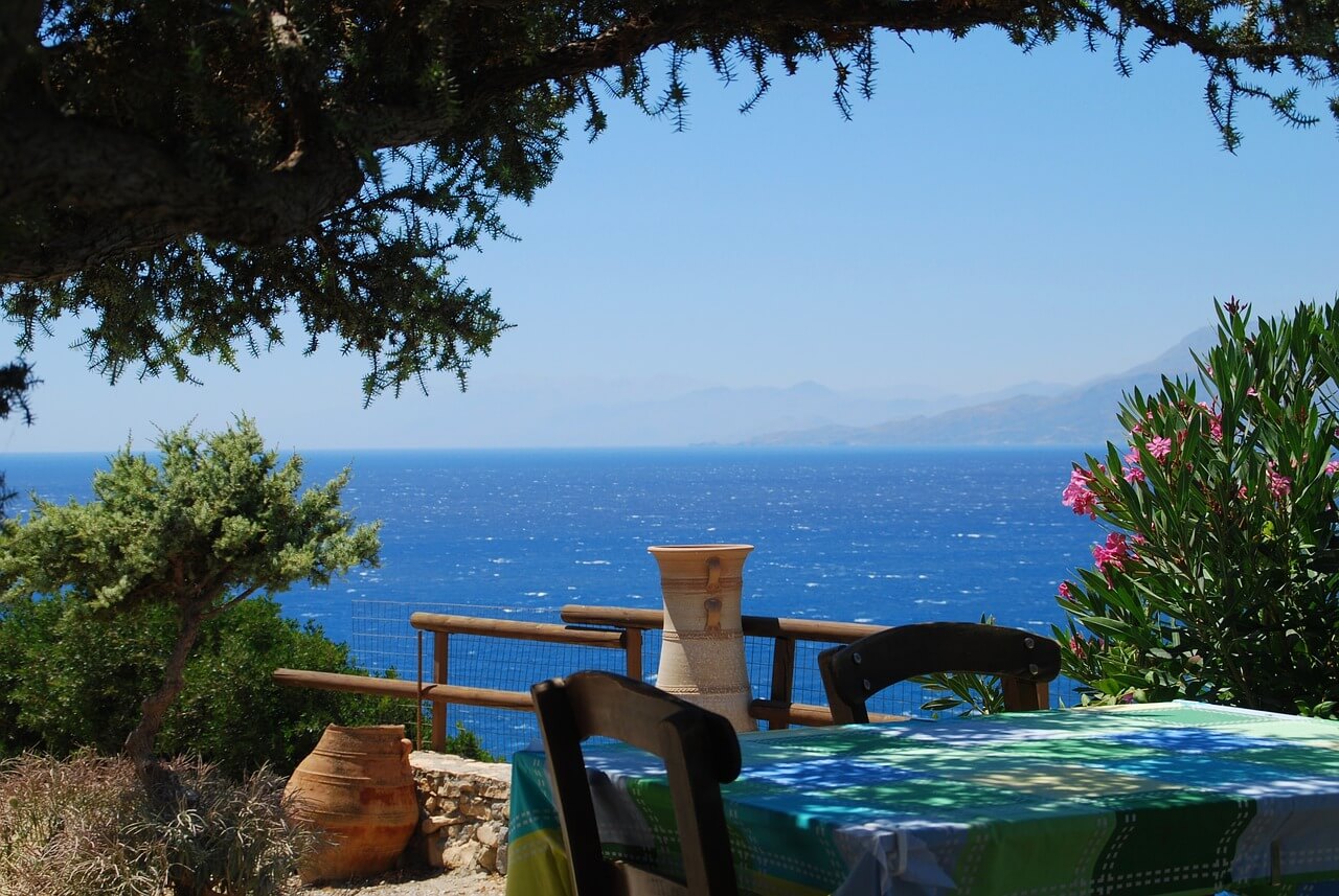 tavern sea view - crete