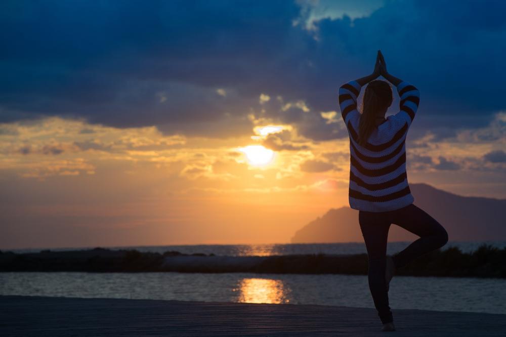 beach yoga