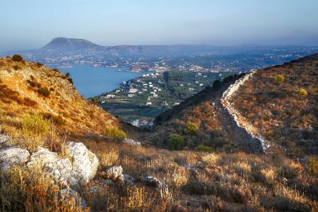 crete view in autumn